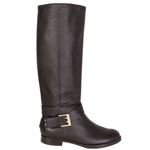 Chloe Erin prince grey brown buckle ankle riding boots size 6.5